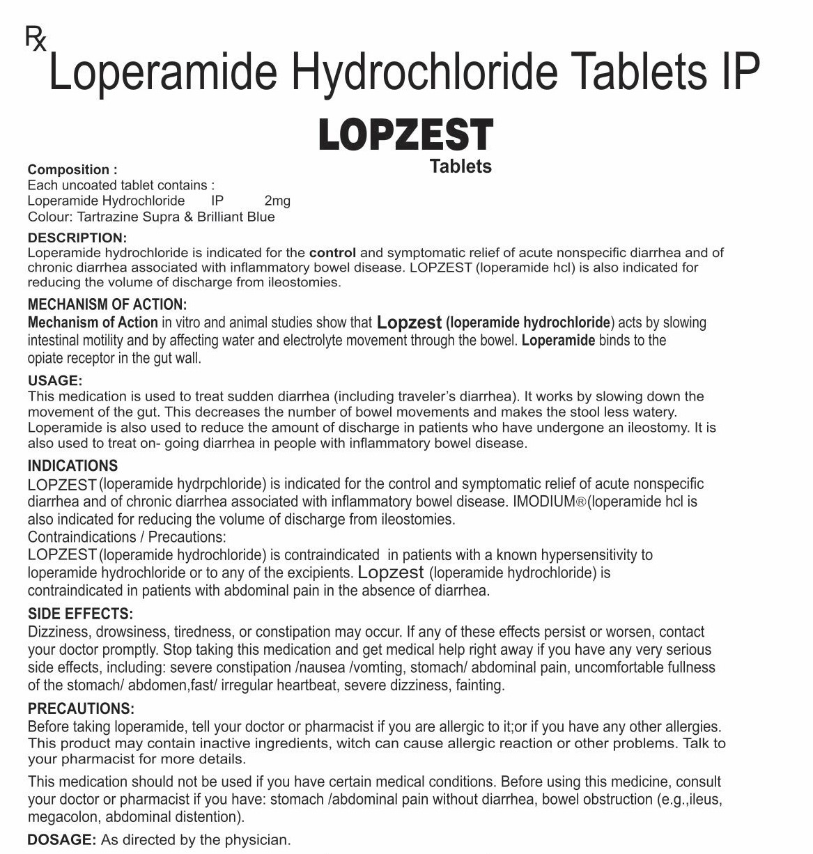 LOPZEST TABLETS
